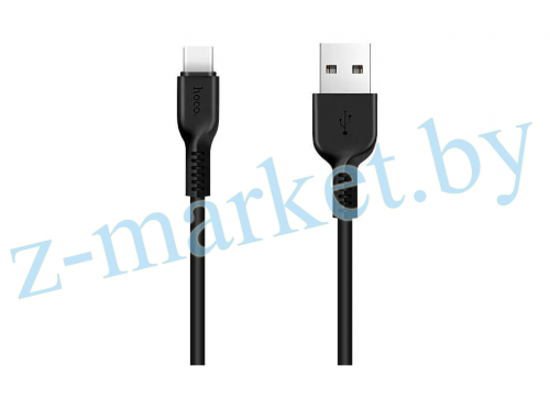 USB кабель HOCO X13 USB - Type-C, 2.4A, 1м., силиконовый, черный в Гомеле, Минске, Могилеве, Витебске. фото 2