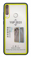 Чехол для Huawei Y6P прозрачный с цветной рамкой, сине-салатовый Color Case от интернет магазина z-market.by