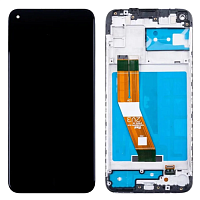 Модуль для Samsung A115F (A11) - ориг. переклей (дисплей с тачскрином в раме), черный от интернет магазина z-market.by
