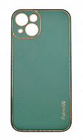 Чехол для iPhone 13, экокожа, матовый, зелёный от интернет магазина z-market.by