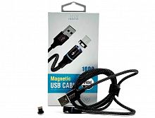 Магнитный USB кабель JL-M077 PROFIT, 2.4A, 1 метр, iPh lightning, черный в коробке от интернет магазина z-market.by