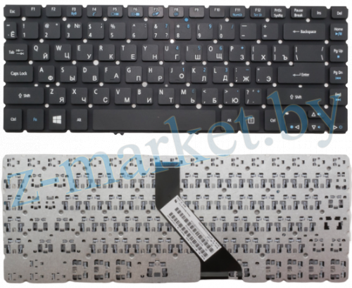 Клавиатура Acer V5-431 V5-471 без рамки черная в Гомеле, Минске, Могилеве, Витебске.