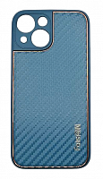 Чехол для iPhone 13 mini, карбон, матовый, синий от интернет магазина z-market.by