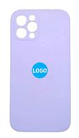 Чехол для iPhone 12 Pro Silicon Case цвет 43 (лавандовый) с закрытой камерой и низом от интернет магазина z-market.by