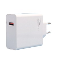Сетевое зарядное устройство USB для Xiaomi Turbo Charger (120W, QC3.0) (тех.упак.) белое от интернет магазина z-market.by