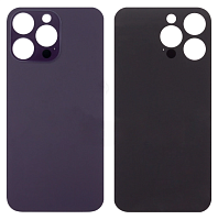 Задняя крышка для iPhone 14 Pro Max Темно-фиолетовый (стекло, широкий вырез под камеру, логотип). от интернет магазина z-market.by