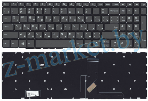 Клавиатура Lenovo IdeaPad 320-15ABR, 330-15IKB, 520-15IKB, 720S-15 черная в Гомеле, Минске, Могилеве, Витебске.