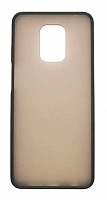 Чехол для Xiaomi Redmi Note 9S, Note 9 Pro, Pro Max, Poco M2 Pro матовый с цветной рамкой, чёрный от интернет магазина z-market.by