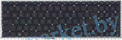 Клавиатура Asus A556UQ, K556UJ, F556U, P756, X556, X756 черная (горизонтальный Enter) в Гомеле, Минске, Могилеве, Витебске. фото 3