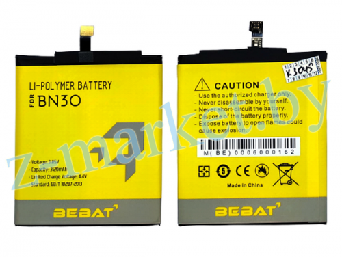 BN30 Аккумуляторная батарея Bebat для Xiaomi Redmi 4A, Mi 4A в Гомеле, Минске, Могилеве, Витебске.