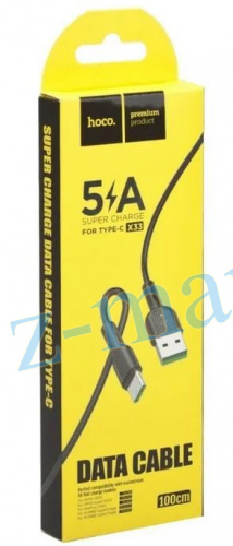 USB кабель HOCO X33 Type-C, 5A Surge Charging Data Cable, черный в Гомеле, Минске, Могилеве, Витебске. фото 2