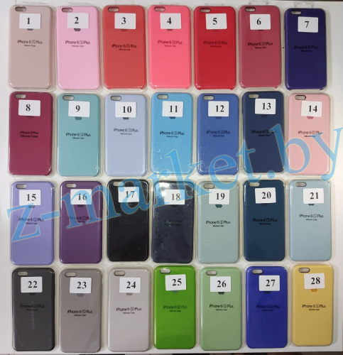 Чехол для iPhone 6S Plus Silicon Case, цвет 9 (небесный) в Гомеле, Минске, Могилеве, Витебске.