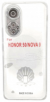 Чехол для Huawei Honor 50, Nova 9 силиконовый прозрачный с закрыми камерой и разъемом от интернет магазина z-market.by