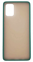 Чехол для Samsung A71, A715, матовый с цветной рамкой, зеленый от интернет магазина z-market.by