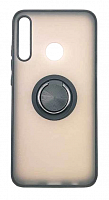 Чехол для Huawei Y7P, P40 Lite E, Honor 9C матовый с цветной рамкой, черный, держ. под палец, магнит от интернет магазина z-market.by