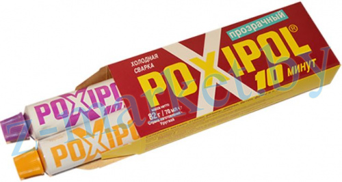 Клей POXIPOL духкомпонентный, прозрачный (красная упаковка) 70мл/82г в Гомеле, Минске, Могилеве, Витебске.