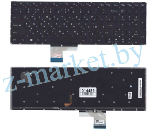 Клавиатура Lenovo Y50-70, Y50-80, Y70-70 черная с подсветкой в Гомеле, Минске, Могилеве, Витебске.