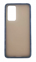 Чехол для Huawei P40 матовый с цветной рамкой, синий от интернет магазина z-market.by