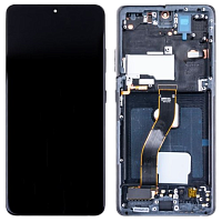 Модуль для Samsung G998B (S21 Ultra), OLED Full Size, (дисплей с тачскрином в раме), черный от интернет магазина z-market.by