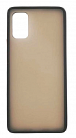 Чехол для Samsung A41, A415 матовый с цветной рамкой, черный от интернет магазина z-market.by