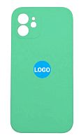 Чехол для iPhone 12 Silicon Case цвет 50 (аквамарин) с закрытой камерой и низом от интернет магазина z-market.by