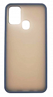 Чехол для Samsung M31, M315, матовый с цветной рамкой, синий от интернет магазина z-market.by