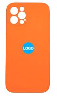 Чехол для iPhone 12 Pro Silicon Case цвет 73 (оранжевый) с закрытой камерой и низом от интернет магазина z-market.by