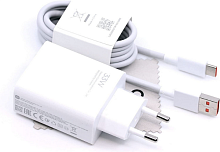 Сетевое зарядное устройство USB + кабель Type-C с чипом IC для Xiaomi Turbo Charger 33W, QC3.0 от интернет магазина z-market.by