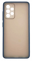 Чехол для Samsung A52, A525, A52S матовый с цветной рамкой, синий от интернет магазина z-market.by