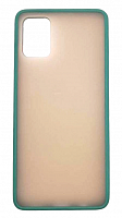 Чехол для Samsung A51, A515, M40S, матовый с цветной рамкой, зеленый от интернет магазина z-market.by
