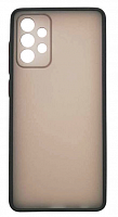 Чехол для Samsung A72, A725 матовый с цветной рамкой, чёрный от интернет магазина z-market.by
