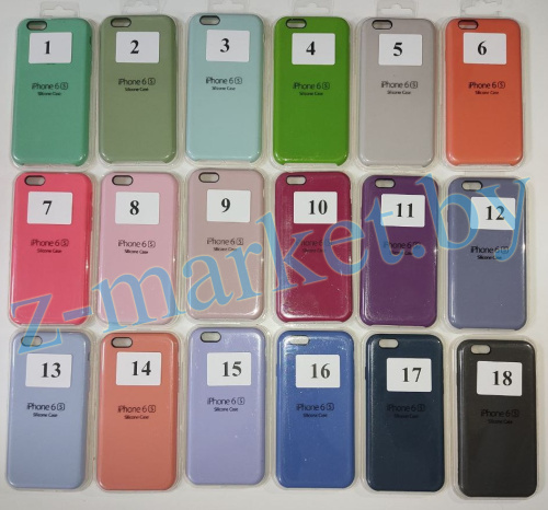 Чехол для iPhone 6S Silicon Case, цвет 13 (голубой) в Гомеле, Минске, Могилеве, Витебске.