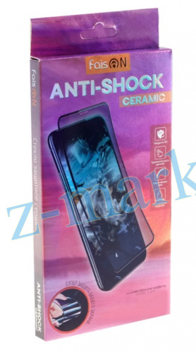 Защитное стекло для iPhone 7, 8, SE 2020 керамическое Anti-shock, глянец, полный клей, черное FaisON в Гомеле, Минске, Могилеве, Витебске. фото 2