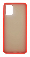 Чехол для Samsung A71, A715, матовый с цветной рамкой, красный от интернет магазина z-market.by