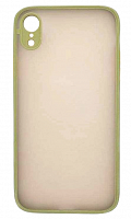 Чехол для iPhone XR матовый с цветной рамкой, цвет 1 (хаки) от интернет магазина z-market.by