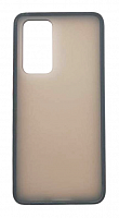 Чехол для Huawei P40 матовый с цветной рамкой, черный от интернет магазина z-market.by