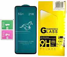 Защитное стекло для Xiaomi Redmi Note 9T с черной рамкой, полный клей от интернет магазина z-market.by
