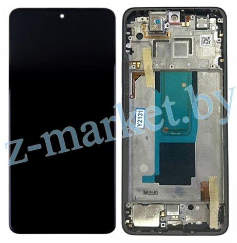 Модуль для Xiaomi Redmi Note 11 Pro+ 5G (21091116UG) - Сервисный (дисплей в раме) черный в Гомеле, Минске, Могилеве, Витебске.