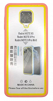 Чехол для Xiaomi Redmi Note 9S, Note 9 Pro/Pro Max, Poco M2 Pro  прозр. с цвет. рамк., розов-желт от интернет магазина z-market.by