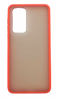 Чехол для Huawei P40 матовый с цветной рамкой, красный от интернет магазина z-market.by