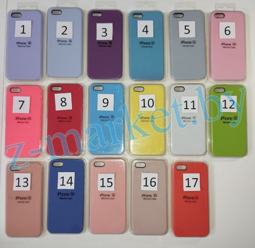 Чехол для iPhone SE, 5, 5S Silicon Case, цвет 17 (морковный) в Гомеле, Минске, Могилеве, Витебске.