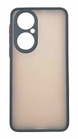 Чехол для Huawei P50 матовый с цветной рамкой, черный от интернет магазина z-market.by