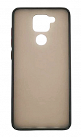 Чехол для Xiaomi Redmi Note 9, Redmi 10X 4G матовый с цветной рамкой, чёрный от интернет магазина z-market.by