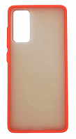 Чехол для Samsung Galaxy S20 FE, G780, матовый с цветной рамкой, красный от интернет магазина z-market.by
