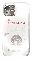 Чехол для iPhone 13 mini силиконовый прозрачный с закрыми камерой и разъемом от интернет магазина z-market.by