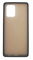 Чехол для Samsung A91, M80S, S10 Lite, G770 SHELL, матовый сцветной рамкой, чёрный от интернет магазина z-market.by
