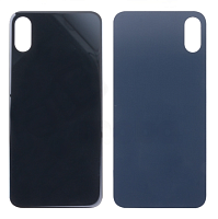 Задняя крышка для iPhone Xs Серый (стекло, широкий вырез под камеру, логотип) - Премиум. от интернет магазина z-market.by