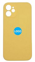 Чехол для iPhone 12 Mini Silicon Case цвет 13 (желтый) с закрытой камерой и низом от интернет магазина z-market.by