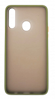 Чехол для Samsung A20S, A207F SHELL, матовый с цветной рамкой, зелёный от интернет магазина z-market.by