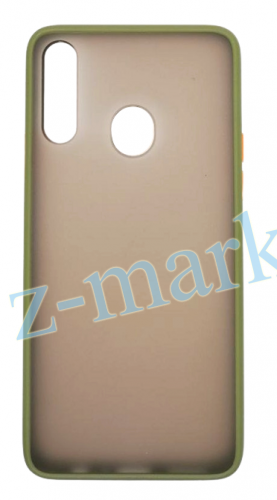 Чехол для Samsung A20S, A207F SHELL, матовый с цветной рамкой, зелёный в Гомеле, Минске, Могилеве, Витебске.